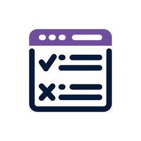 survey duotone icon. Sleek and modern icon for websites, mobile apps, marketing materials, and corporate design. Fully scalable and ready to use. vector
