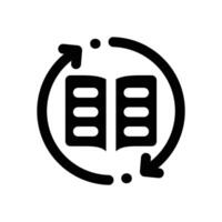 learning glyph icon. Strong and solid icon for websites and mobile apps. vector