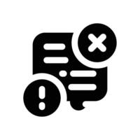 problem glyph icon. Strong and solid icon for websites, mobile interfaces, presentations, and visual branding. High quality and easy to edit. vector