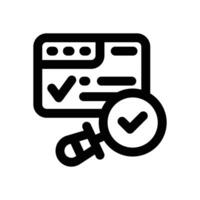 search survey line icon. Clean and minimalist icon for websites and mobile apps. vector