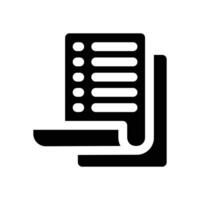 exam glyph icon. Strong and solid icon for websites and mobile apps. vector