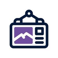 poster duotone icon. Sleek and modern icon for websites, mobile apps, marketing materials, and corporate design. Fully scalable and ready to use. vector