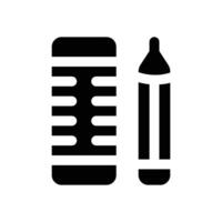 stationary glyph icon. Strong and solid icon for websites, mobile interfaces, presentations, and visual branding. High quality and easy to edit. vector