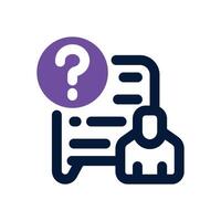 question duotone icon. Sleek and modern icon for websites, mobile apps, marketing materials, and corporate design. Fully scalable and ready to use. vector
