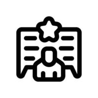 rating line icon. Clean and minimalist icon for websites, mobile apps, presentations, and logos. Fully scalable and customizable for any project. vector