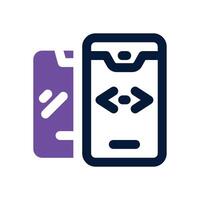 smarthphone dual tone icon. Sleek and modern icon for websites and mobile apps. vector