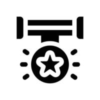 award glyph icon. Strong and solid icon for websites, mobile interfaces, presentations, and visual branding. High quality and easy to edit. vector