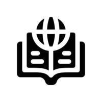 global education glyph icon. Strong and solid icon for websites, mobile interfaces, presentations, and visual branding. High quality and easy to edit. vector