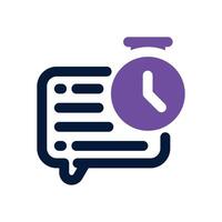 response time dual tone icon. Sleek and modern icon for websites and mobile apps. vector