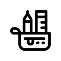pencil case line icon. Clean and minimalist icon for websites, mobile apps, presentations, and logos. Fully scalable and customizable for any project. vector