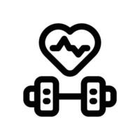 weight lifting line icon. Clean and minimalist icon for websites and mobile apps. vector