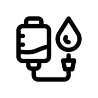 blood bag line icon. Clean and minimalist icon for websites and mobile apps. vector