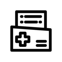 medical file line icon. Clean and minimalist icon for websites and mobile apps. vector