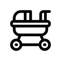 baby stroller line icon. Clean and minimalist icon for websites and mobile apps. vector