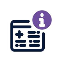information dual tone icon. Sleek and modern icon for websites and mobile apps. vector