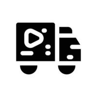 truck glyph icon. Strong and solid icon for websites and mobile apps. vector