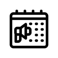calender line icon. Clean and minimalist icon for websites, mobile apps, presentations, and logos. Fully scalable and customizable for any project. vector
