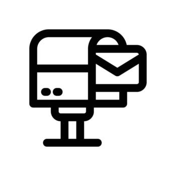 buzón línea icono. limpiar y minimalista icono para sitios web y móvil aplicaciones vector