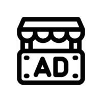 advertising stand line icon. Clean and minimalist icon for websites and mobile apps. vector