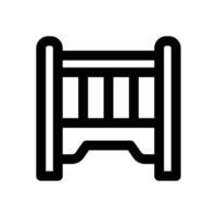 baby crib line icon. Clean and minimalist icon for websites and mobile apps. vector