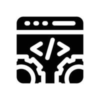 code optimization glyph icon. Strong and solid icon for websites and mobile apps. vector