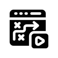 content strategy glyph icon. Strong and solid icon for websites and mobile apps. vector