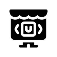 marketplace glyph icon. Strong and solid icon for websites, mobile interfaces, presentations, and visual branding. High quality and easy to edit. vector