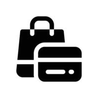 cashless payment glyph icon. Strong and solid icon for websites and mobile apps. vector
