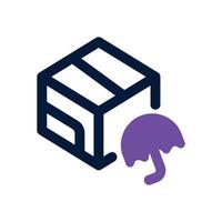insurance delivery dual tone icon. Sleek and modern icon for websites and mobile apps. vector