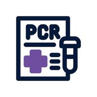 test pcr dual tone icon. Sleek and modern icon for websites and mobile apps. vector