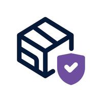 guaranteed dual tone icon. Sleek and modern icon for websites and mobile apps. vector