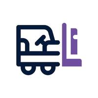 forklift dual tone icon. Sleek and modern icon for websites and mobile apps. vector