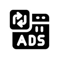 remarketing glyph icon. Strong and solid icon for websites and mobile apps. vector
