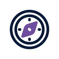 compass dual tone icon. Sleek and modern icon for websites and mobile apps. vector