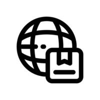 global delivery line icon. Clean and minimalist icon for websites and mobile apps. vector
