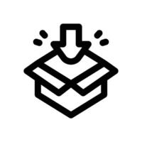 packing line icon. Clean and minimalist icon for websites, mobile apps, presentations, and logos. Fully scalable and customizable for any project. vector