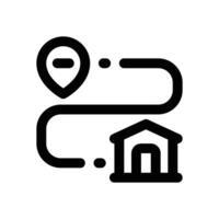 delivery route line icon. Clean and minimalist icon for websites and mobile apps. vector