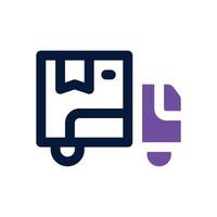 delivery truck duotone icon. Sleek and modern icon for websites, mobile apps, marketing materials, and corporate design. Fully scalable and ready to use. vector