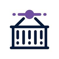 container dual tone icon. Sleek and modern icon for websites and mobile apps. vector