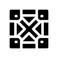cargo box glyph icon. Strong and solid icon for websites and mobile apps. vector