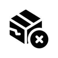 broken box glyph icon. Strong and solid icon for websites, mobile interfaces, presentations, and visual branding. High quality and easy to edit. vector