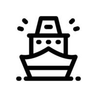 ship line icon. Clean and minimalist icon for websites, mobile apps, presentations, and logos. Fully scalable and customizable for any project. vector