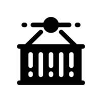 container glyph icon. Strong and solid icon for websites, mobile interfaces, presentations, and visual branding. High quality and easy to edit. vector