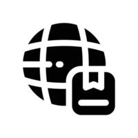 global delivery glyph icon. Strong and solid icon for websites, mobile interfaces, presentations, and visual branding. High quality and easy to edit. vector