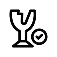 fragile line icon. Clean and minimalist icon for websites, mobile apps, presentations, and logos. Fully scalable and customizable for any project. vector