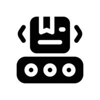 conveyor glyph icon. Strong and solid icon for websites, mobile interfaces, presentations, and visual branding. High quality and easy to edit. vector