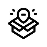 location delivery line icon. Clean and minimalist icon for websites, mobile apps, presentations, and logos. Fully scalable and customizable for any project. vector