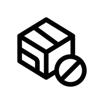 no delivery line icon. Clean and minimalist icon for websites, mobile apps, presentations, and logos. Fully scalable and customizable for any project. vector