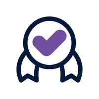 quality badge duotone icon. Sleek and modern icon for websites, mobile apps, marketing materials, and corporate design. Fully scalable and ready to use. vector