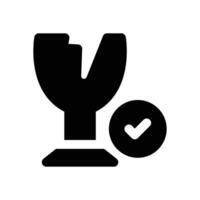 fragile glyph icon. Strong and solid icon for websites, mobile interfaces, presentations, and visual branding. High quality and easy to edit. vector